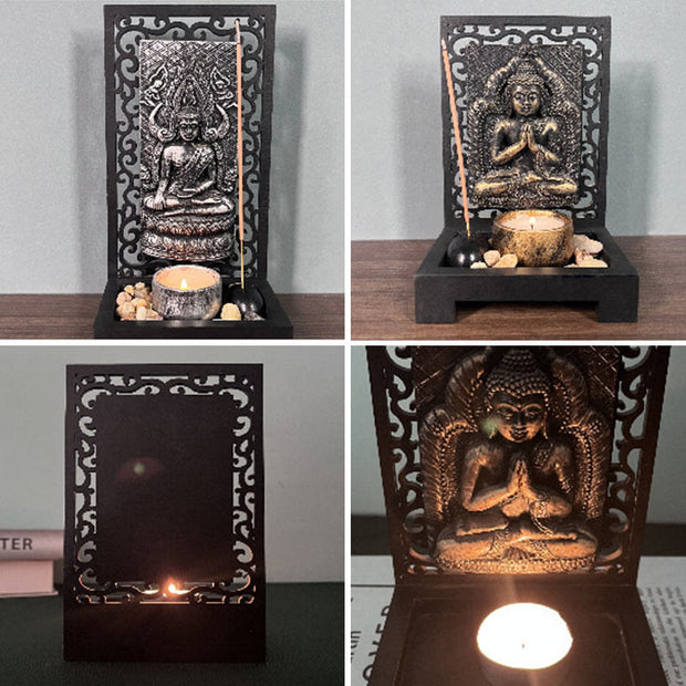 Buddha Stones Buddha Compassion Serenity Home Resin Prayer Altar Decoration