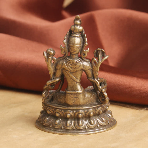 Buddha Stones Bodhisattva Green Tara Calm Hope Copper Statue Decoration Decorations BS 5