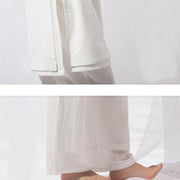 Buddha Stones 2Pcs Tai Chi Meditation Yoga Cotton Clothing Top Pants Women's Set Clothes BS 7
