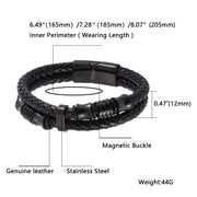 Buddha Stones Layered Leather Weave Fortune Bracelet Bracelet BS 7