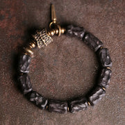 Buddha Stones Ebony Wood Copper Balance Protection Couple Bracelet Bracelet BS 4