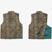 Buddha Stones Tibetan Waistcoat Clothing Lhasa Improved Chinese Mandarin Vest Men Clothing