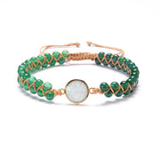 Buddha Stones Mysterious Amethyst Purification Bracelet Bracelet BS Green Agate