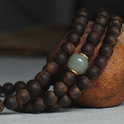 108 Mala Beads Nha Trang Bai Qinan Agarwood Jade 999 Gold Peace Bracelet (Only one in stock) Bracelet Mala BS 2