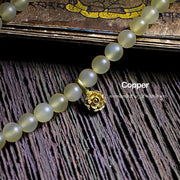 Buddha Stones 108 Mala Beads Tibet Sheep Horn Amber Luck Bracelet Bracelet Mala BS 12