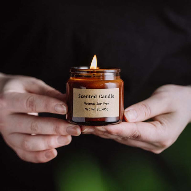 Buddha Stones Cedar Blackberry Laurel Orchid Fragrance Meditation Prayer Scented Aromatherapy Soy Wax Candle
