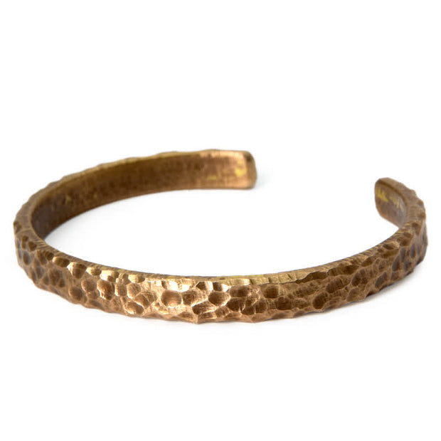 Buddha Stones Simple Design Copper Wealth Cuff Bracelet Bracelet Bangle BS 14