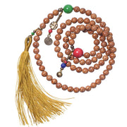 Buddha Stones 108 Mala Beads Bodhi Seed Wisdom Peace Tassel Bracelet Mala Bracelet BS 11