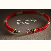 Buddha Stones Five Colors King Kong Knot String Protection Luck Bracelet