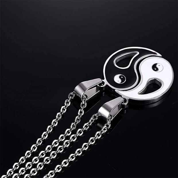 2pcs Yin Yang Pendant Couple Necklace Necklace BS 7
