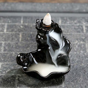 Handcrafted Waterfall Incense Holder Backflow Cone Ceramic Burner with 20 Free Cones Incense Burner BS 3