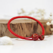 Buddha Stones FengShui Lucky Red String Ceramic Bracelet Bracelet BS main
