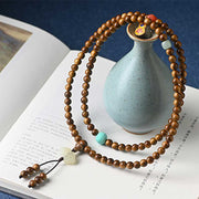 Buddha Stones Tibetan Rosewood Protection Calm Bracelet Mala Mala Bracelet BS 7
