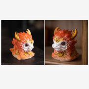 Buddha Stones Color Changing Small Kirin Resin Tea Pet Home Figurine Decoration Decorations BS 10
