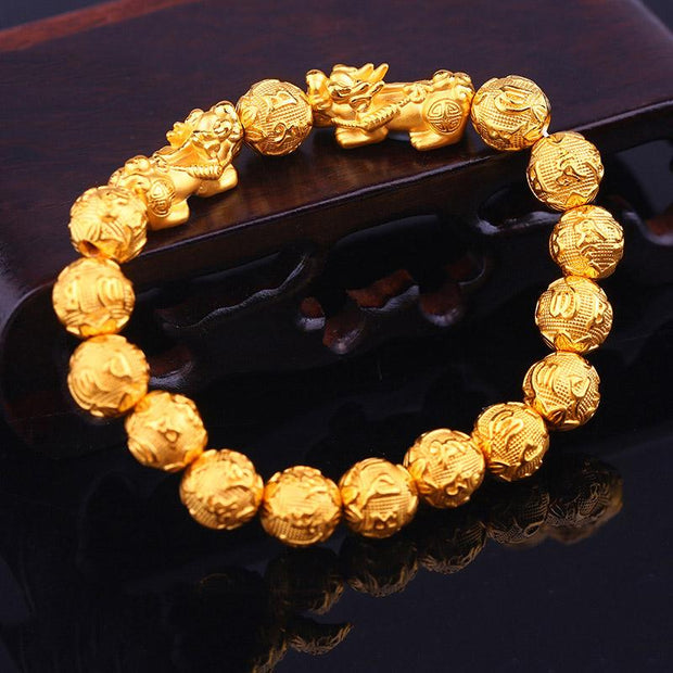 Buddha Stones Double Pixiu Wealth Successfully Bracelet Bracelet BS main