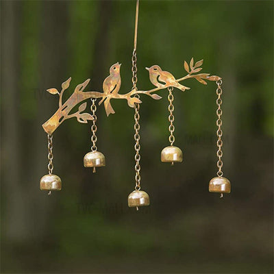 Buddha Stones Birds Bells Wind Chime Bell Luck Wall Hanging Home Decoration