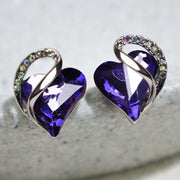 Natural Various Gemstone Birthstone Crystal Love Stud Earrings Earrings BS 18