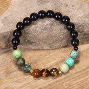Buddha Stones 108 Mala Beads Natural Stone Tiger Eye Turquoise Protection Strength Bracelet Necklace Bracelet Necklaces & Pendants BS 2