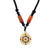 Buddha Stones Auspicious Clouds Copper Agate Wealth Luck Necklace Pendant Necklaces & Pendants BS 3