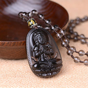 Chinese Zodiac Obsidian Protection Necklace Necklace BS L-Rooster