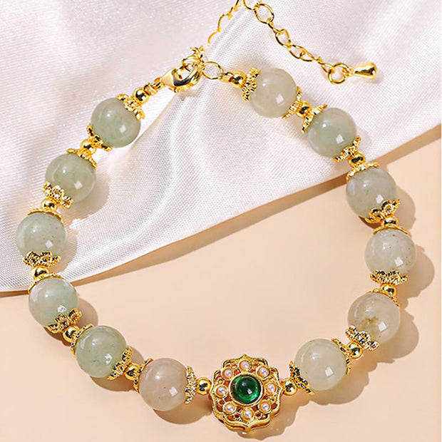 Buddha Stones Natural Jade Prosperity Bead Chain Bracelet Bracelet BS 3