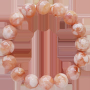 Buddha Stones Natural Rose Quartz Bead Blessing Bracelet Bracelet BS 5