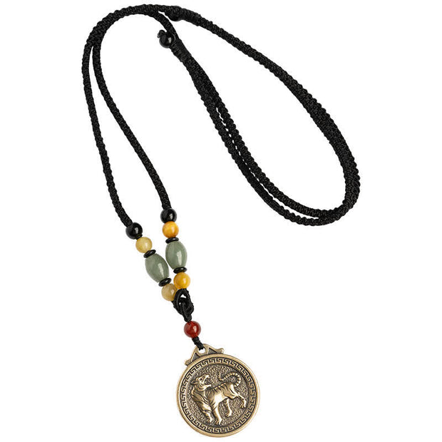 Buddha Stones 12 Chinese Zodiac Blessing Wealth Fortune Necklace Pendant Necklaces & Pendants BS 15