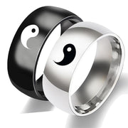Yin Yang Balance Titanium Steel Couple Ring (Extra 40% Off | USE CODE: FS40) Rings BS main
