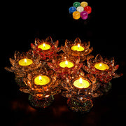 Buddha Stones Tibetan Lotus Candlestick Ornament Decoration BS 1