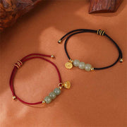 Buddha Stones Handmade Hetian Jade Bead Lotus Pod Prosperity Luck Braided Bracelet Bracelet BS 6