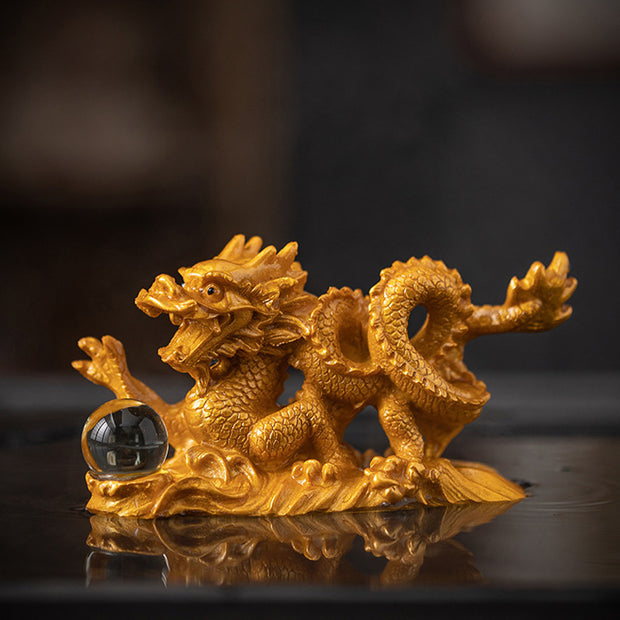 Buddha Stones Year Of The Dragon Color Changing Resin Luck Success Tea Pet Home Figurine Decoration Decorations BS 9