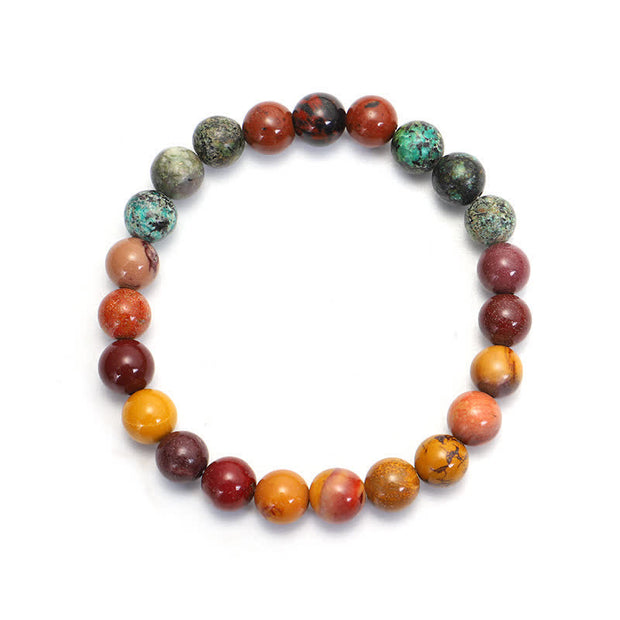 Buddha Stones 108 Mala Beads Mookaite Emotional Growth Bracelet Tassel Necklace Pendant