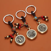 Buddha Stones 12 Chinese Zodiac Blessing Wealth Fortune Keychain Key Chain BS 1