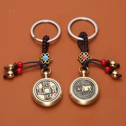Buddha Stones 12 Chinese Zodiac Blessing Wealth Fortune Keychain Key Chain BS 7