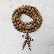 Buddha Stones 108 Mala Beads Bracelet Prayer Meditation Sandalwood Elastic Bracelet BS Wenge Wood