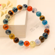 Buddha Stones Colorful Candy Agate Healing Strength Bead Bracelet