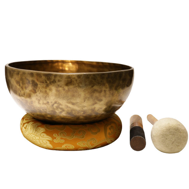 Buddha Stones Tibetan Sound Bowl Handcrafted for Healing and Meditation Positive Energy Singing Bowl Set