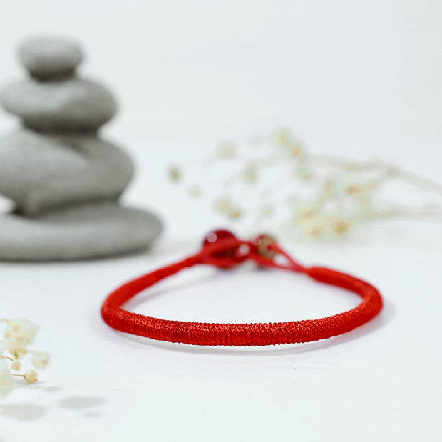 Buddha Stones FengShui Lucky Red String Ceramic Bracelet Bracelet BS 4
