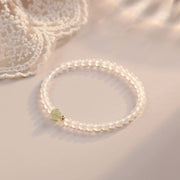 Buddha Stones Natural White Agate Jade Luck Protection Bracelet Bracelet BS 6