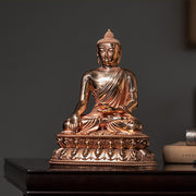 Buddha Stones Gautama Shakyamuni Buddha Figurine Serenity Copper Statue Home Decoration Decorations BS 5