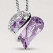 Buddha Stones Love Heart Birthstone Healing Energy Necklace Pendant Necklaces & Pendants BS 06-June-Alexandrite Light Purple