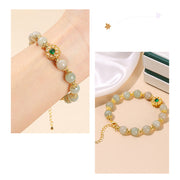 Buddha Stones Natural Jade Prosperity Bead Chain Bracelet Bracelet BS 7
