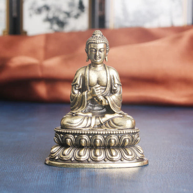 Buddha Stones Tathagata Buddha Serenity Copper Statue Decoration Decorations BS 49*63mm