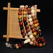Buddha Stones  108 Beads Wenge Wood Mala Blessing Meditation Bracelet Mala Bracelet BS 1