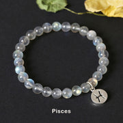 12 Constellations of the Zodiac Moonstone Charming Bracelet Bracelet BS Pisces