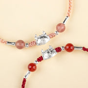 Buddha Stones 999 Sterling Silver Year of the Dragon Fu Character Dumpling Red Agate Luck Handcrafted Bracelet (Extra 30% Off | USE CODE: FS30) Bracelet BS 10