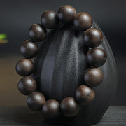Buddha Stones 108 Mala Beads Agarwood Peace Strength Calm Bracelet Bracelet Mala BS 5
