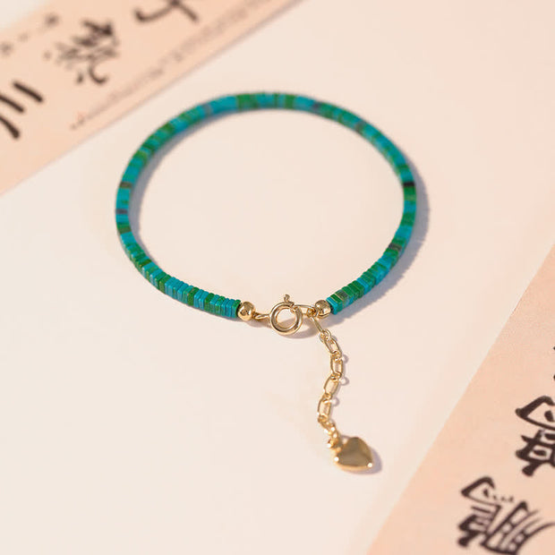 Buddha Stones Turquoise Beaded Friendship Strength Chain Bracelet Bracelet BS Green