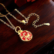 Buddha Stones Vintage Sika Deer Flowers Copper Healing Necklace Pendant Necklaces & Pendants BS 2