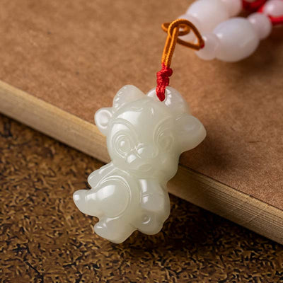 Buddha Stones 12 Chinese Zodiac Jade Blessing String Necklace Necklaces & Pendants BS main